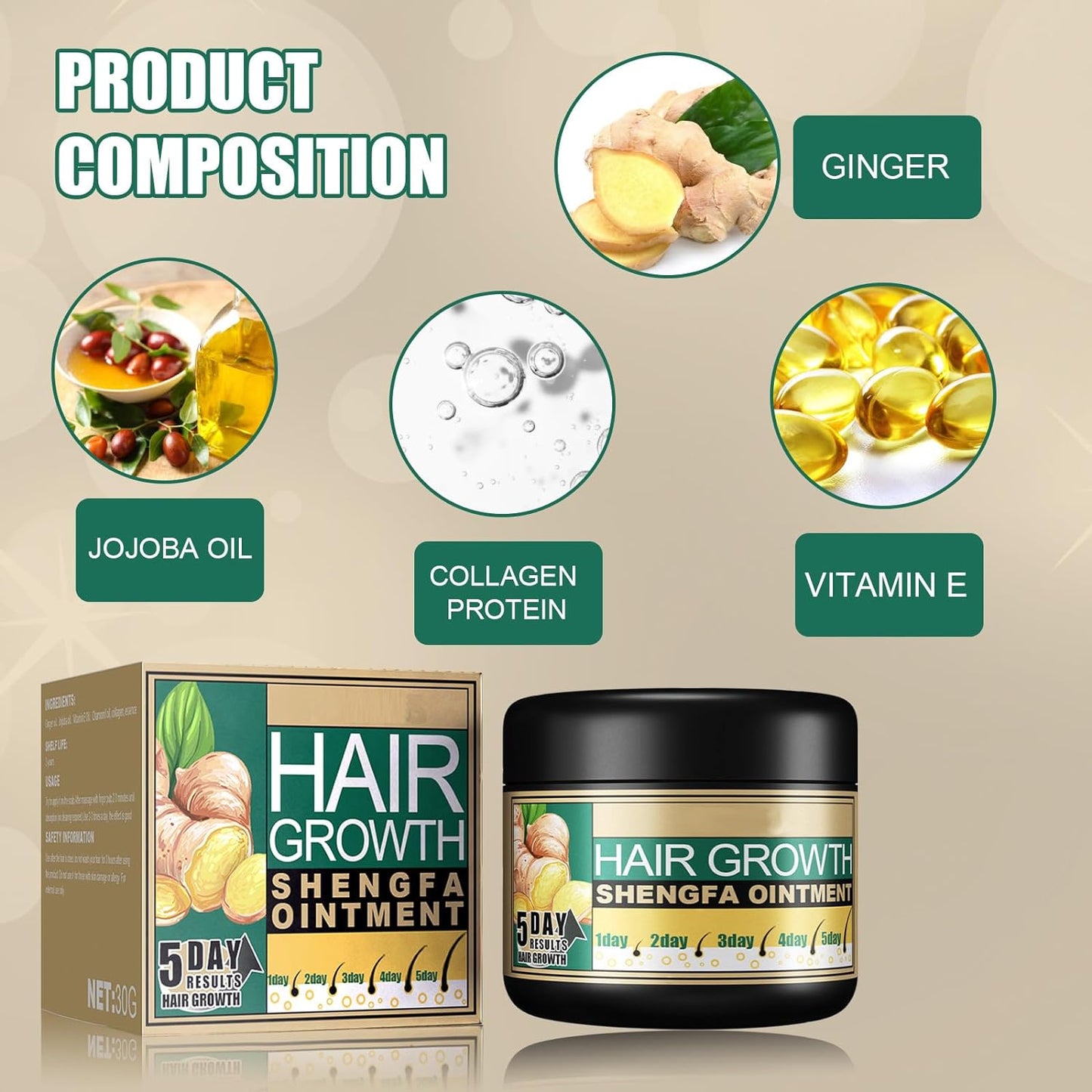 Crema para crecimiento de cabello