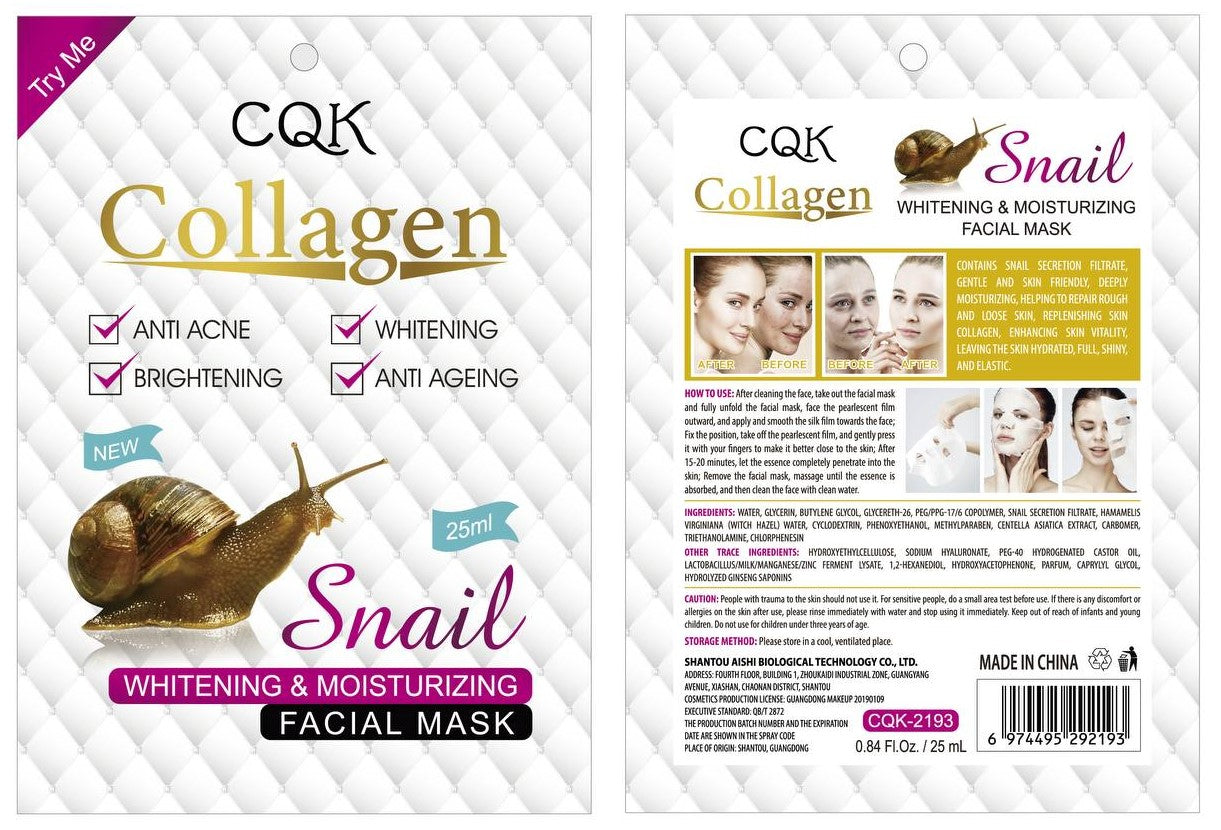 Mascarilla Caracol Colagen x 10 unidades