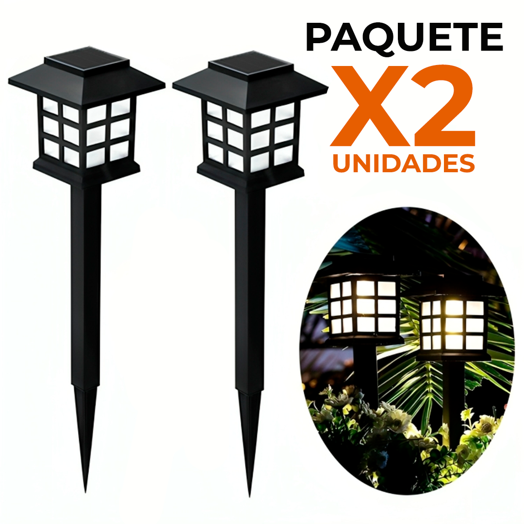 PACK 2 unds LAMPARAS DE  JARDIN ESTACA