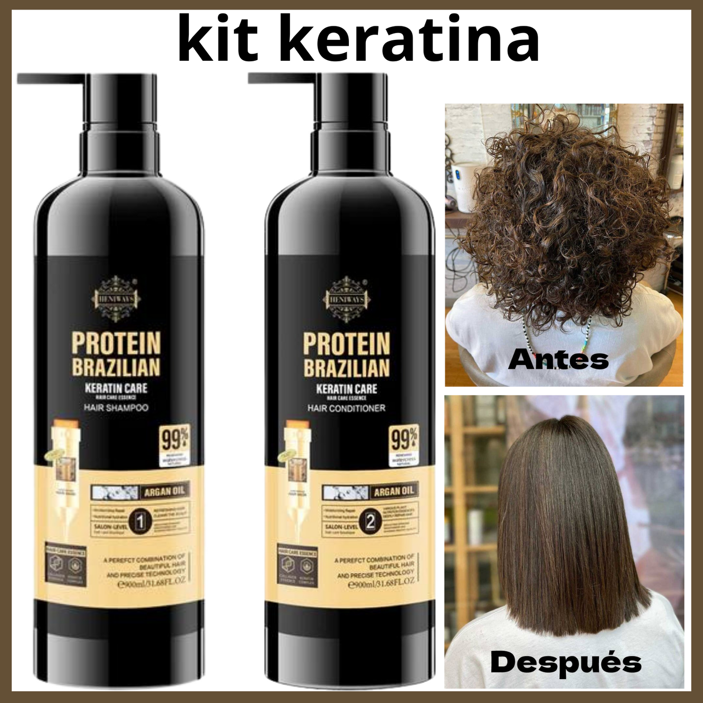 Kit Shampoo + Acondicionador de Keratina